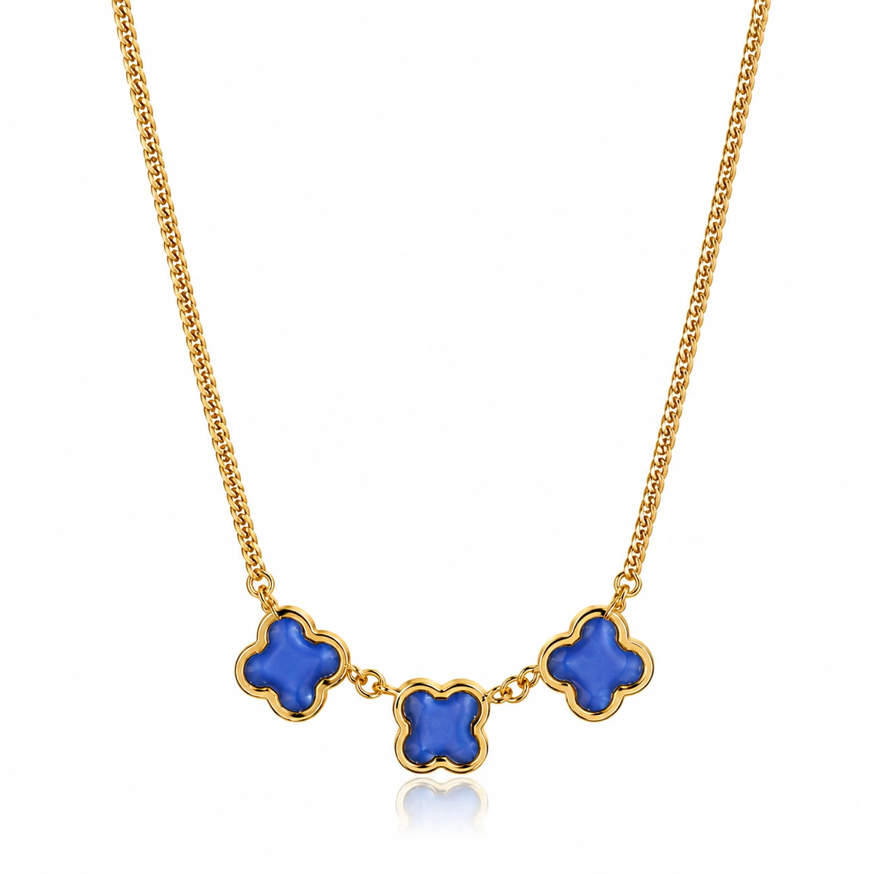 Three Floral Stone Chain